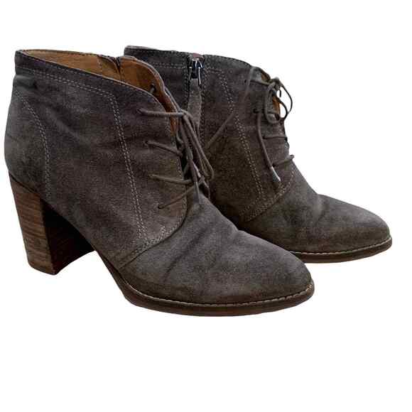 Franco Sarto shoes ankle booties and medium taupe lace up side zipper size 7.5 - Picture 1 of 8